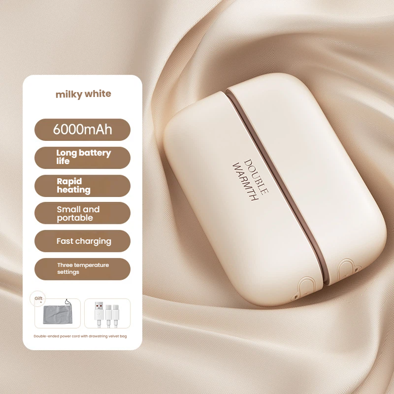 6000mAh Magnetic Hand Warmer - Rechargeable 3-Level Electric Heater