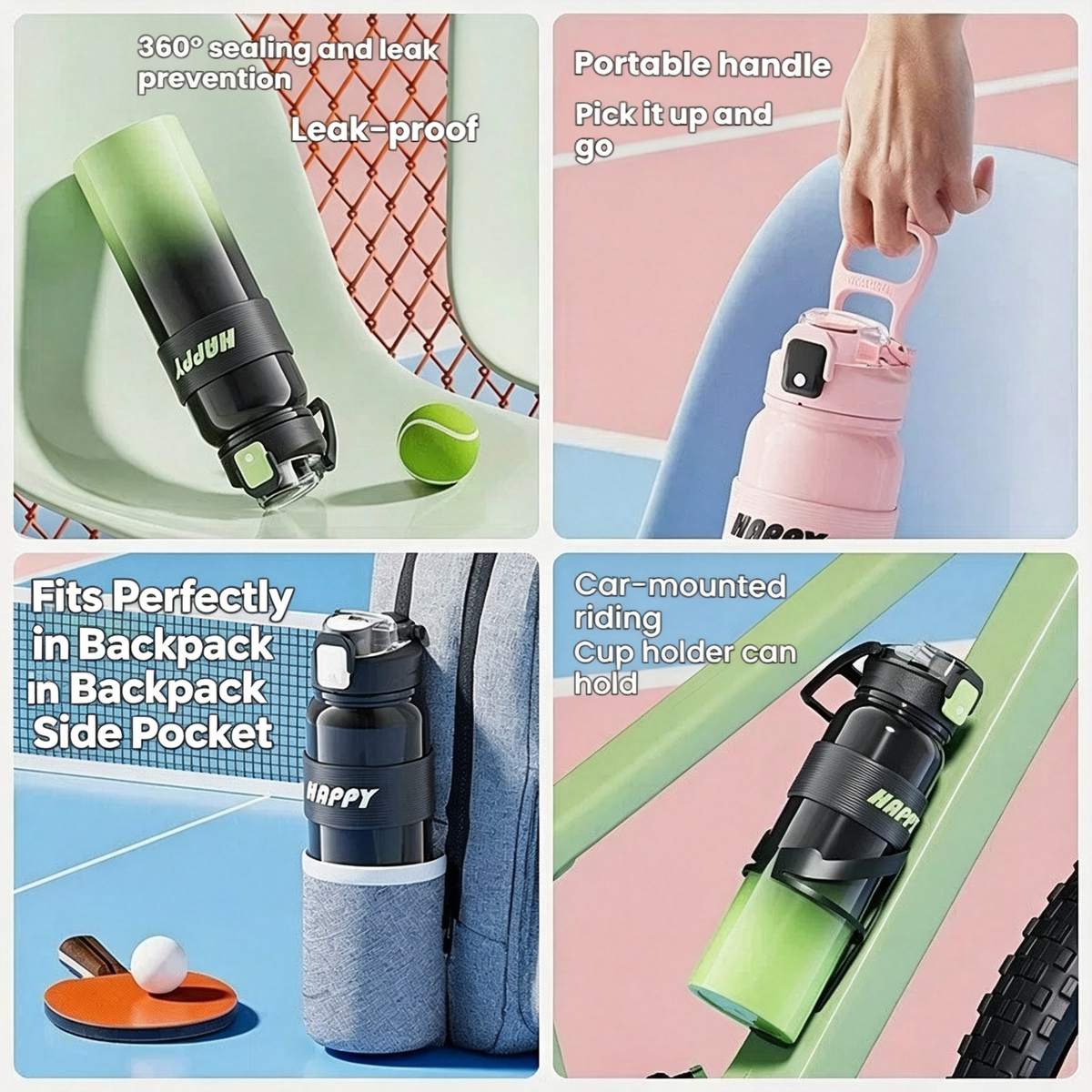 Gradient Insulated Water Bottle with Handle-Made for workouts, workdays, commutes, and everything in between.