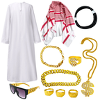 Arabian Sheikh Men's Costume - Complete Halloween Party Dress Up Set