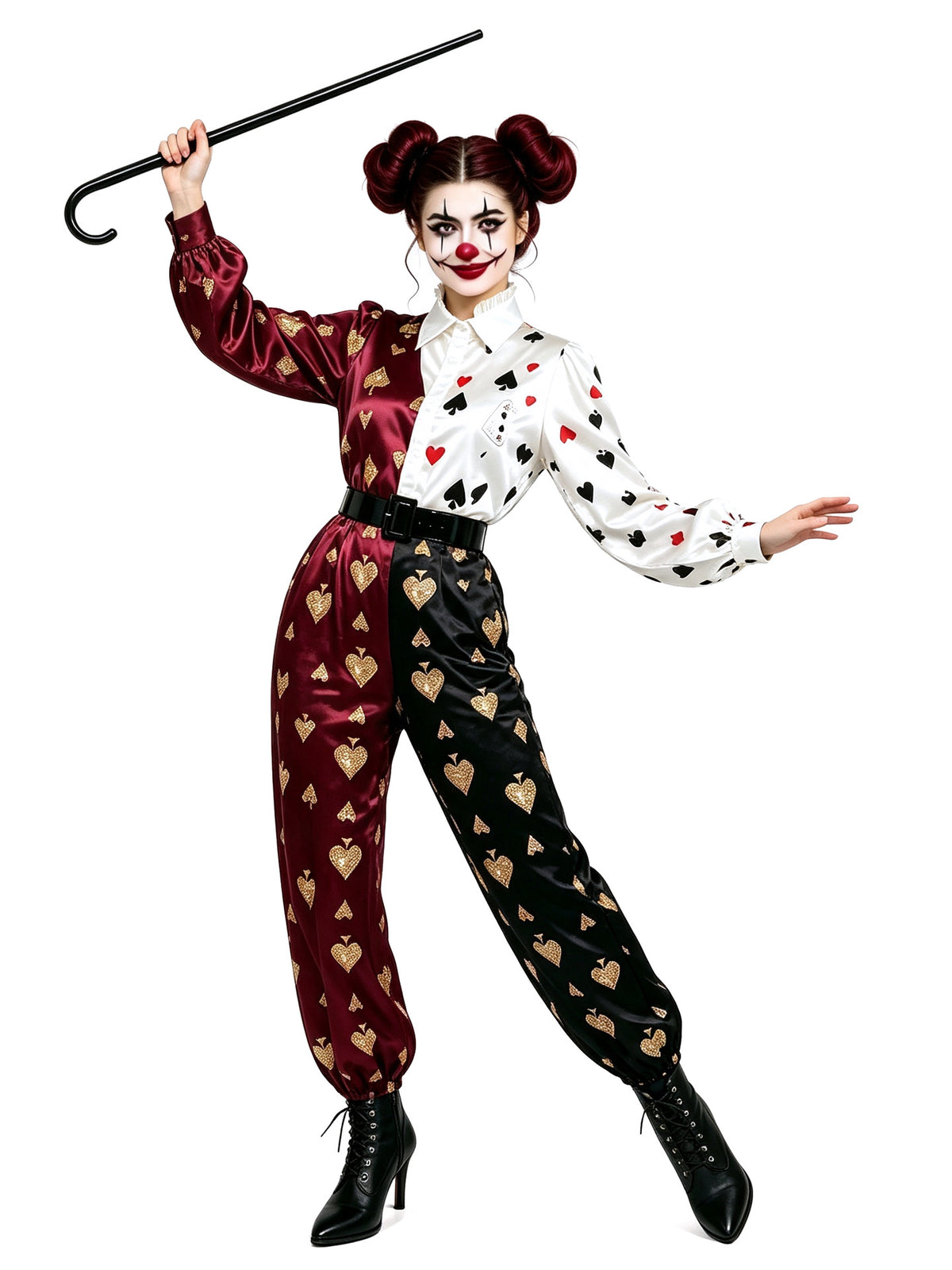 His & Hers Poker Card Costume Set - Halloween Couple Matching Jumpsuit