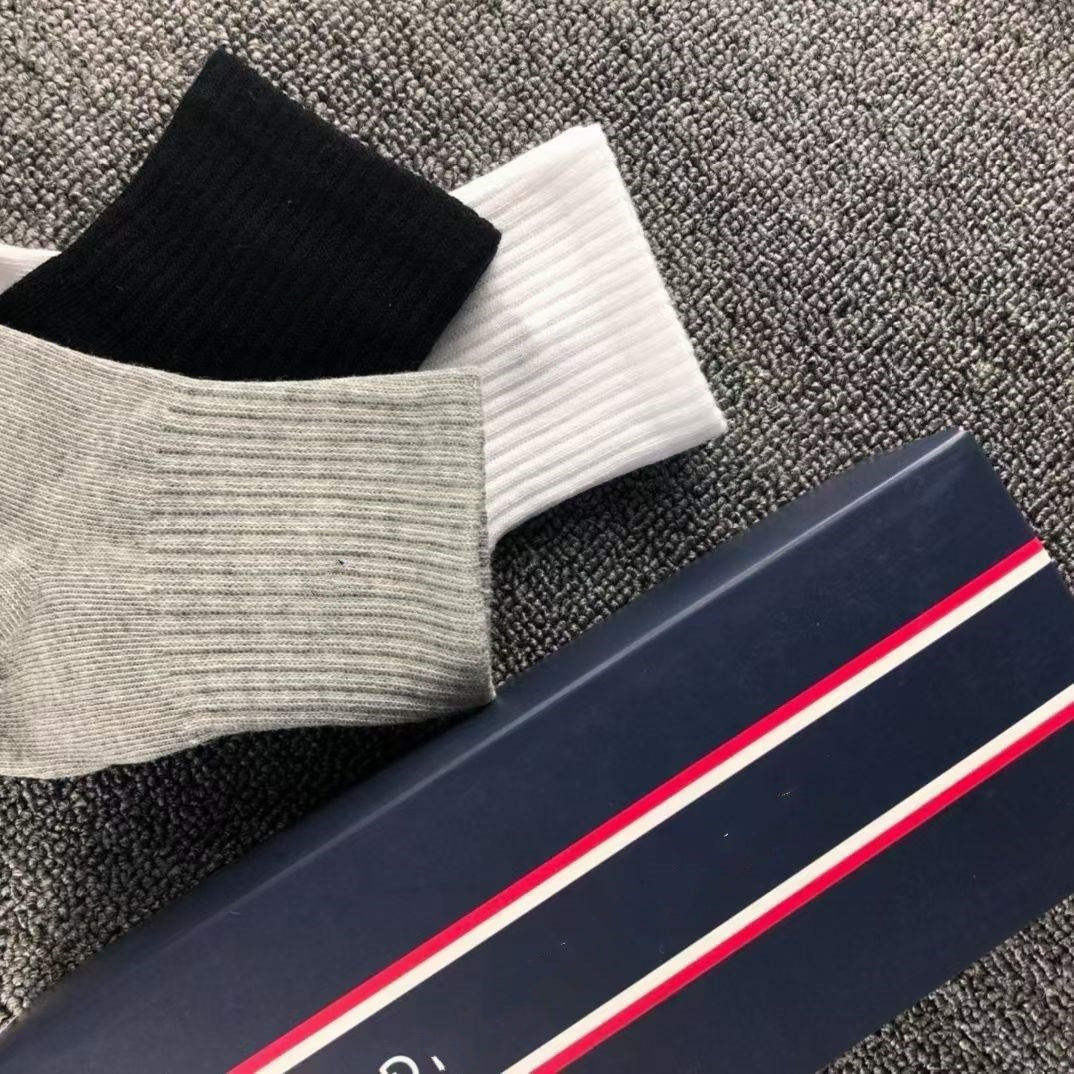 Mens Ankle Socks 5-Pack - Cotton Blend Casual Socks Gift Box Set
