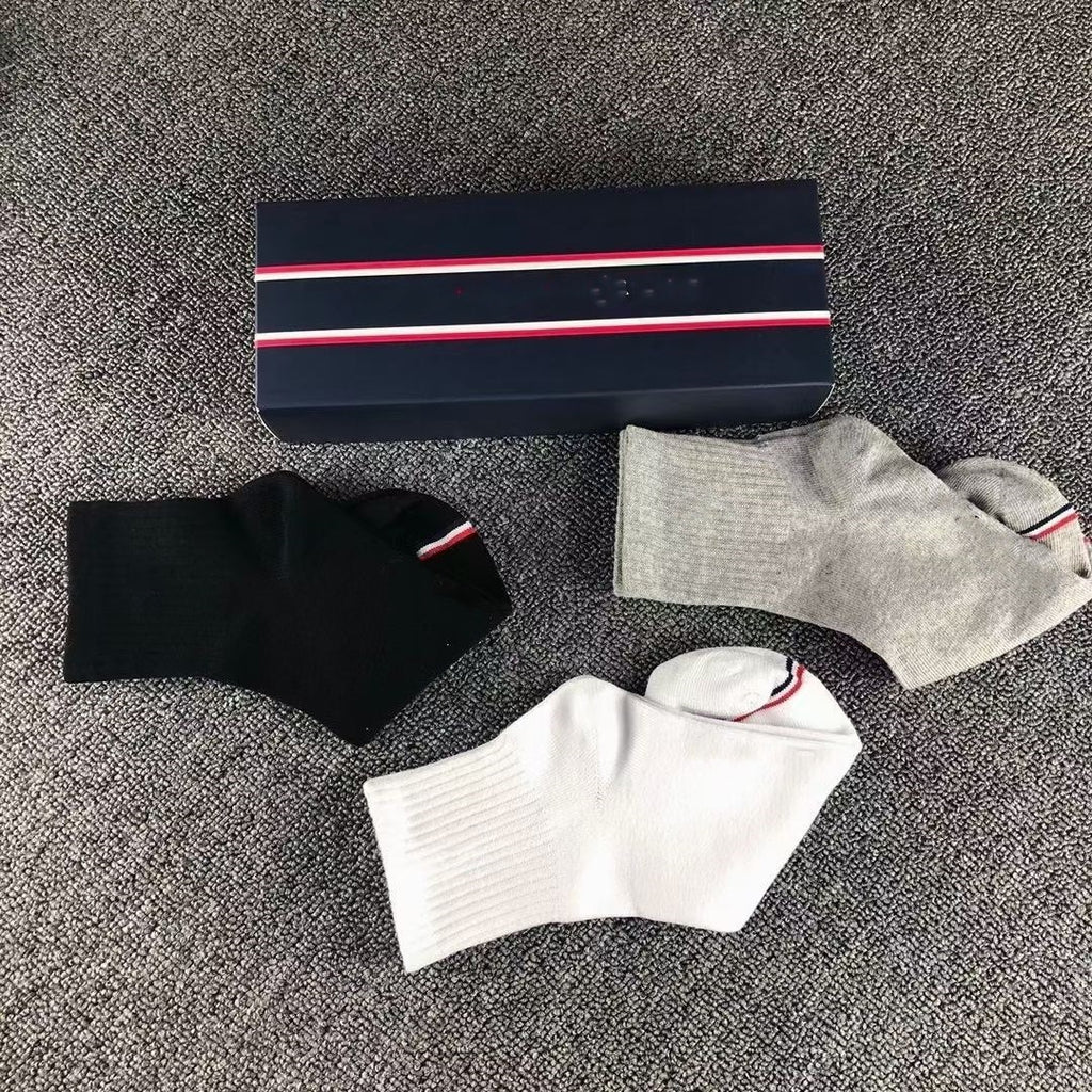 Mens Ankle Socks 5-Pack - Cotton Blend Casual Socks Gift Box Set