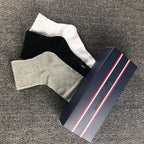 Mens Ankle Socks 5-Pack - Cotton Blend Casual Socks Gift Box Set