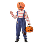 Pumpkin Scarecrow Family Costume Set - Halloween Parent-Child Matching Outfit