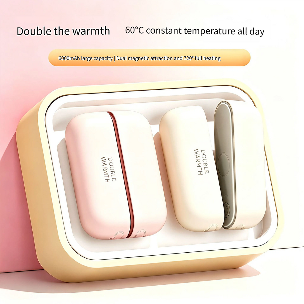6000mAh Magnetic Hand Warmer - Rechargeable 3-Level Electric Heater