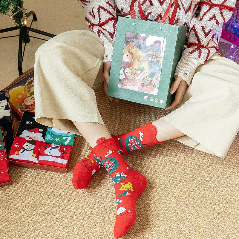 Christmas Sock Mystery Gift Set (4 Pairs) | Festive Surprise Socks for Men & Women