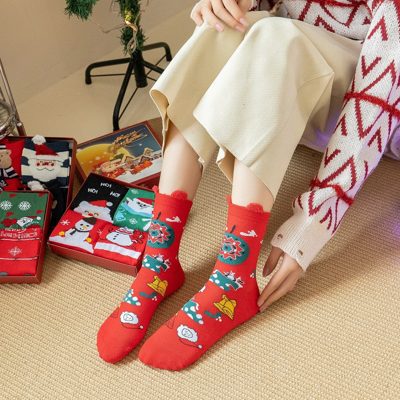 Christmas Sock Mystery Gift Set (4 Pairs) | Festive Surprise Socks for Men & Women