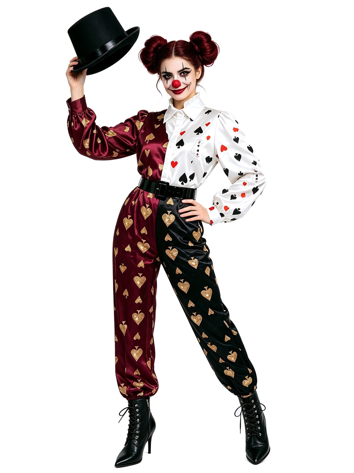 His & Hers Poker Card Costume Set - Halloween Couple Matching Jumpsuit