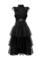 Women's Gothic Ghost Bride Costume 5-Piece Set - Halloween Dress Up Outfit