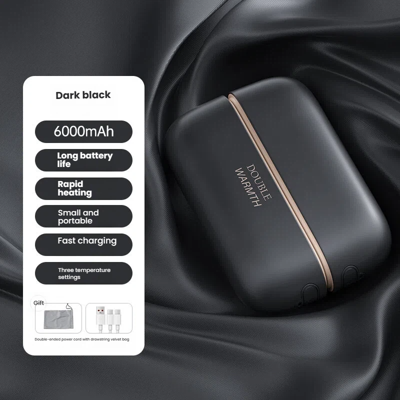 6000mAh Magnetic Hand Warmer - Rechargeable 3-Level Electric Heater