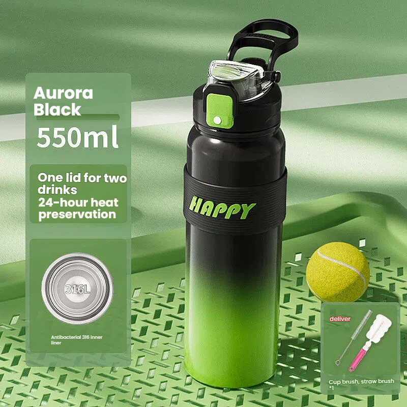 Gradient Insulated Water Bottle with Handle-Made for workouts, workdays, commutes, and everything in between.