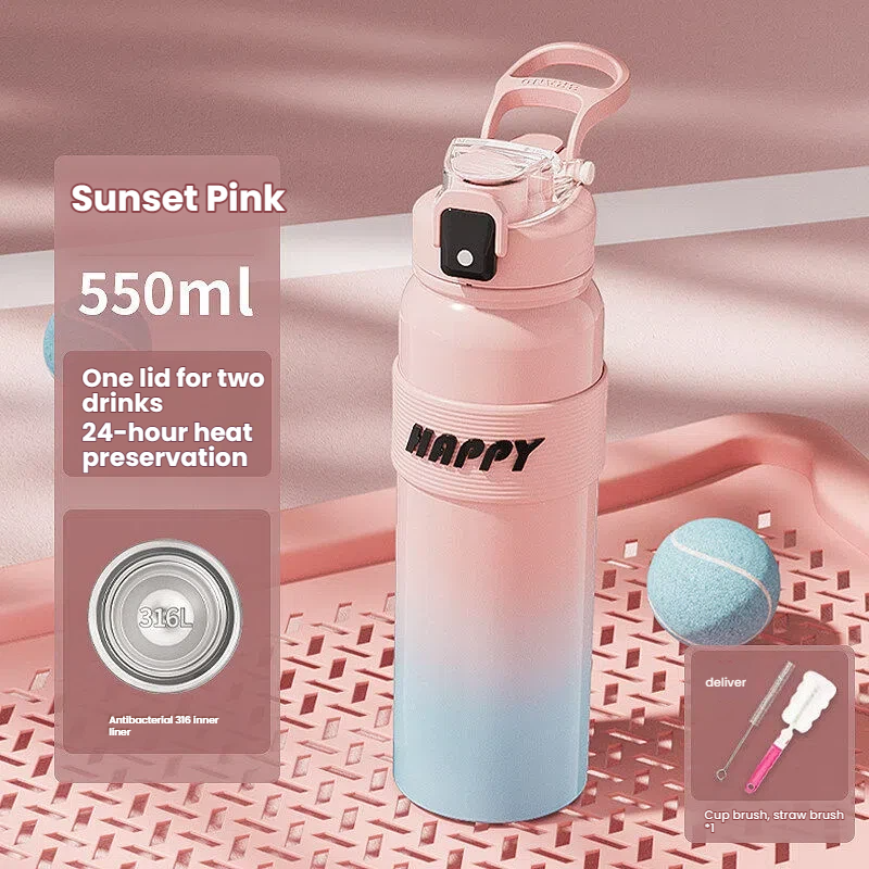 Gradient Insulated Water Bottle with Handle-Made for workouts, workdays, commutes, and everything in between.