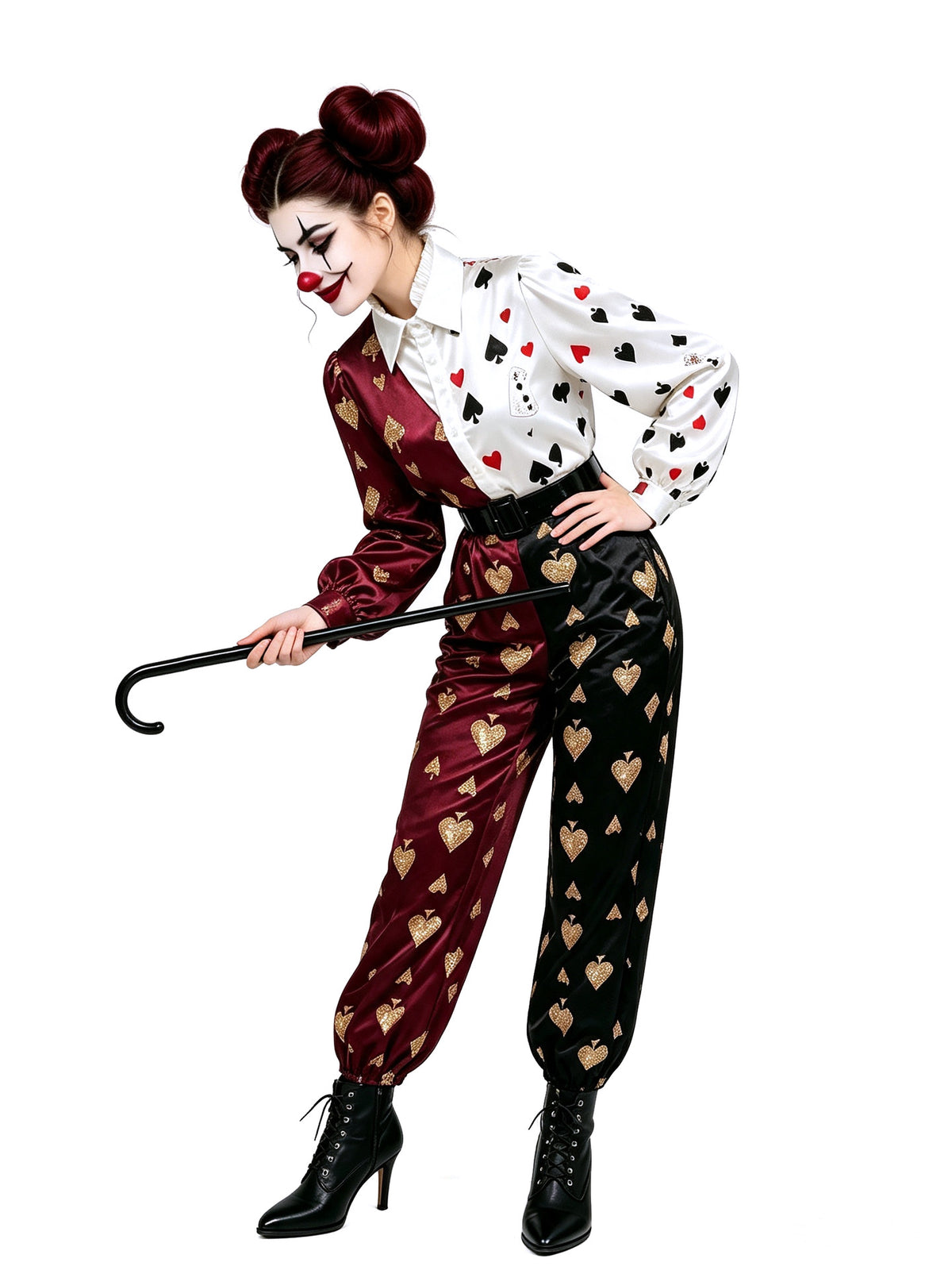 His & Hers Poker Card Costume Set - Halloween Couple Matching Jumpsuit