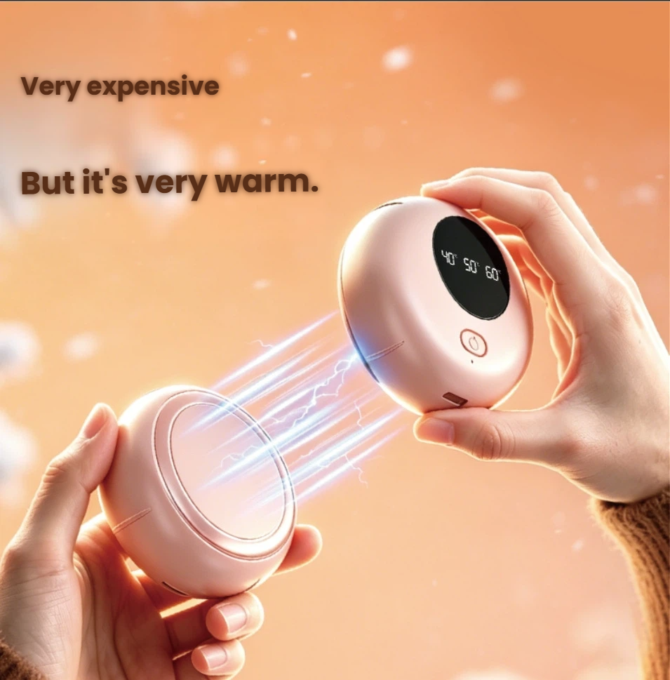 Magnetic Rechargeable Hand Warmer - 720° Heater with LED Temp Display