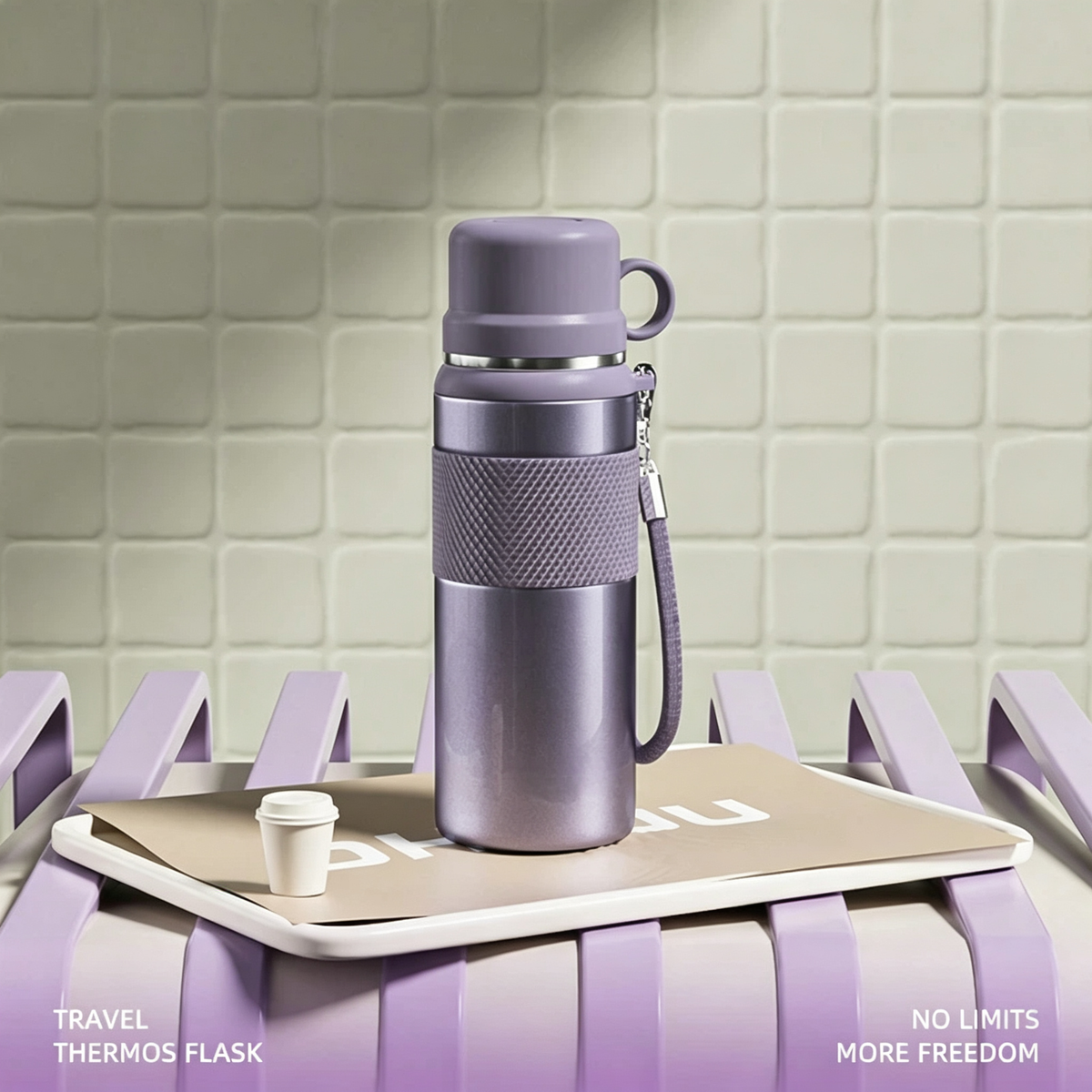 OUHUU 316 Stainless Steel Insulated Water Bottle - Leakproof Tumbler