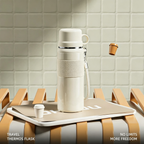 OUHUU 316 Stainless Steel Insulated Water Bottle - Leakproof Tumbler
