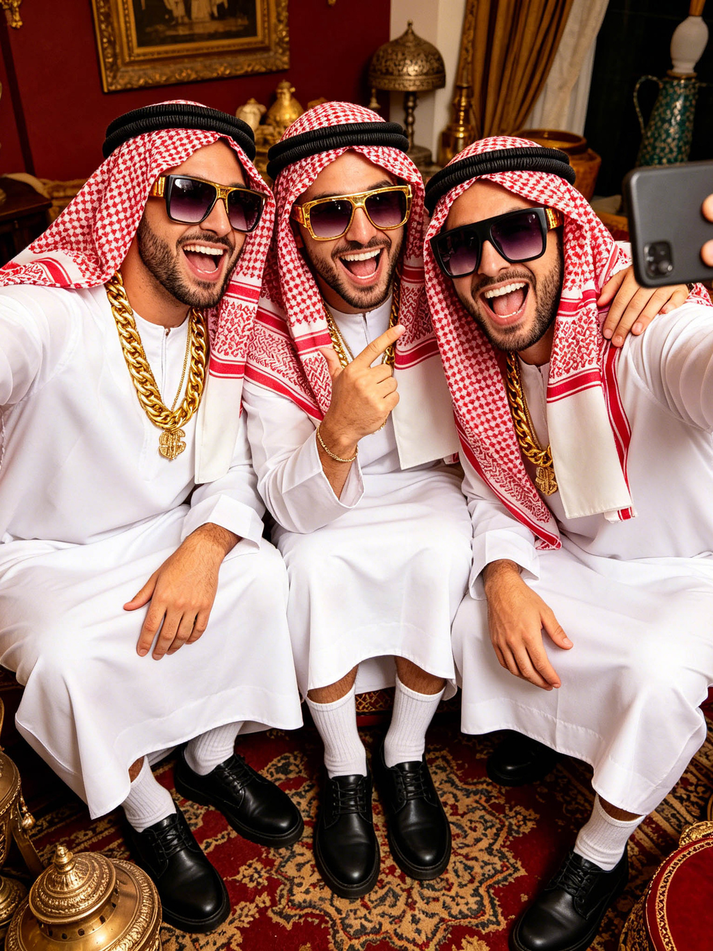 Arabian Sheikh Men's Costume - Complete Halloween Party Dress Up Set