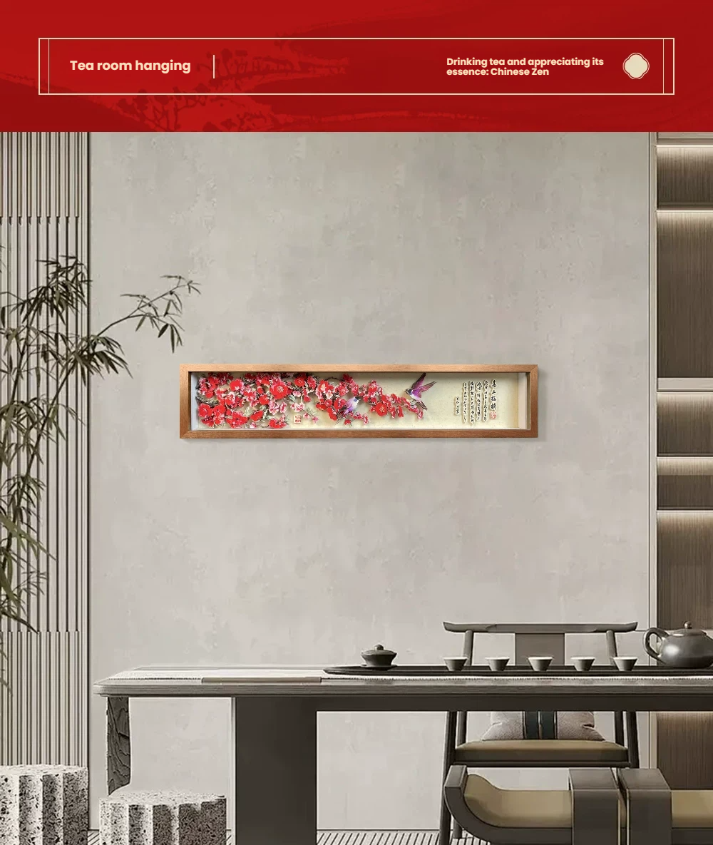 Handcrafted 3D Layered Oriental Paper Art Framed Decor | Plum Blossom & Magpie Paper-Cutting Artwork