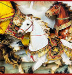 Handcrafted 3D Layered Oriental Paper Art Framed Decor | Eight Galloping Horses Chinese Paper-Cutting Artwork