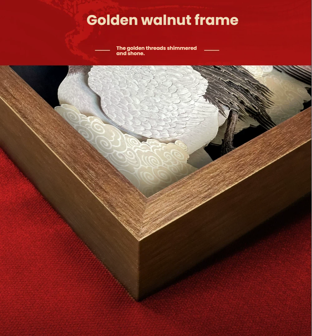 3D Paper Sculpture in an Oriental Artistic Style—Suitable for home décor, corporate gifts, housewarming presents, holiday gifts, and art collections.