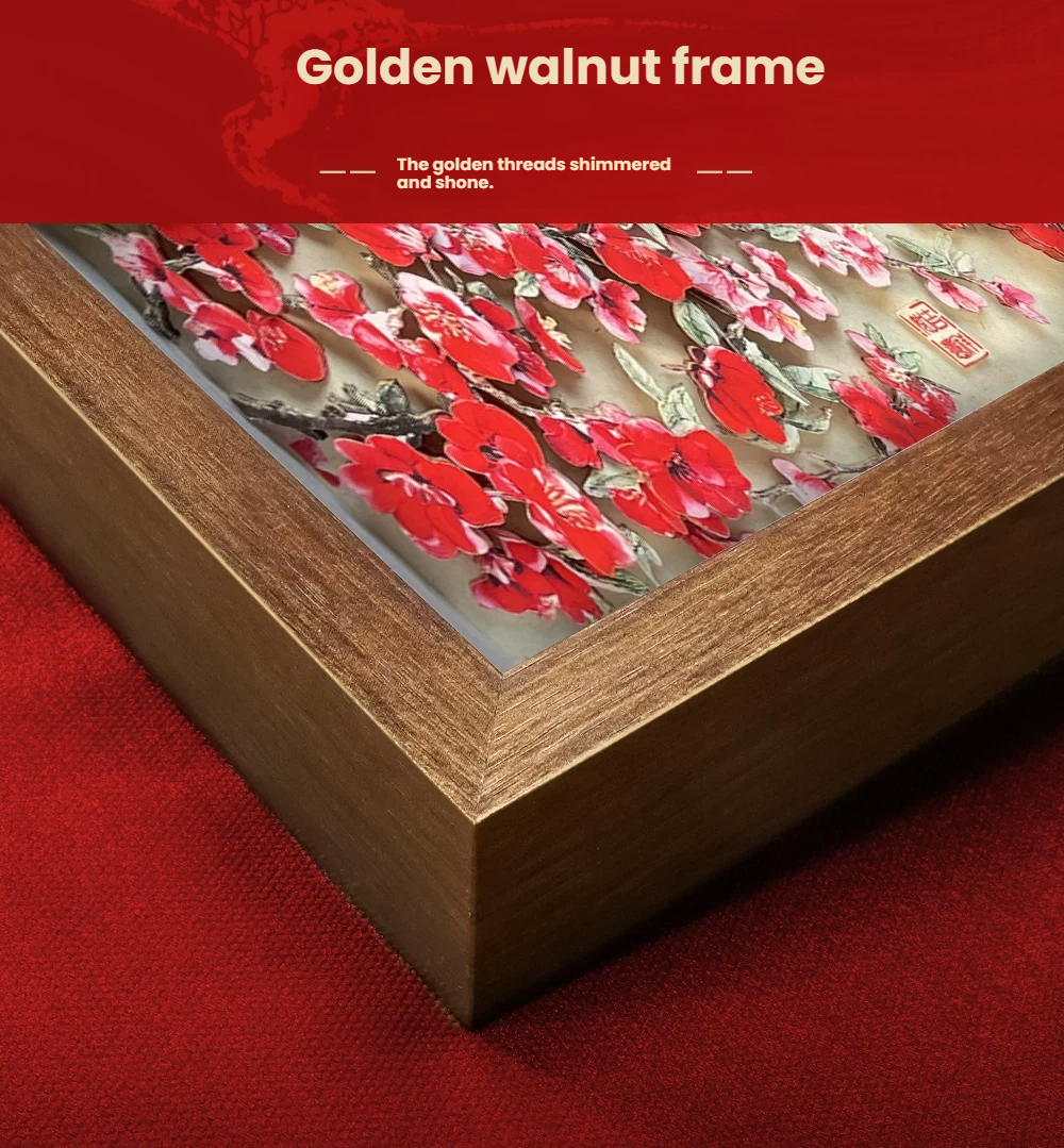 Handcrafted 3D Layered Oriental Paper Art Framed Decor | Plum Blossom & Magpie Paper-Cutting Artwork