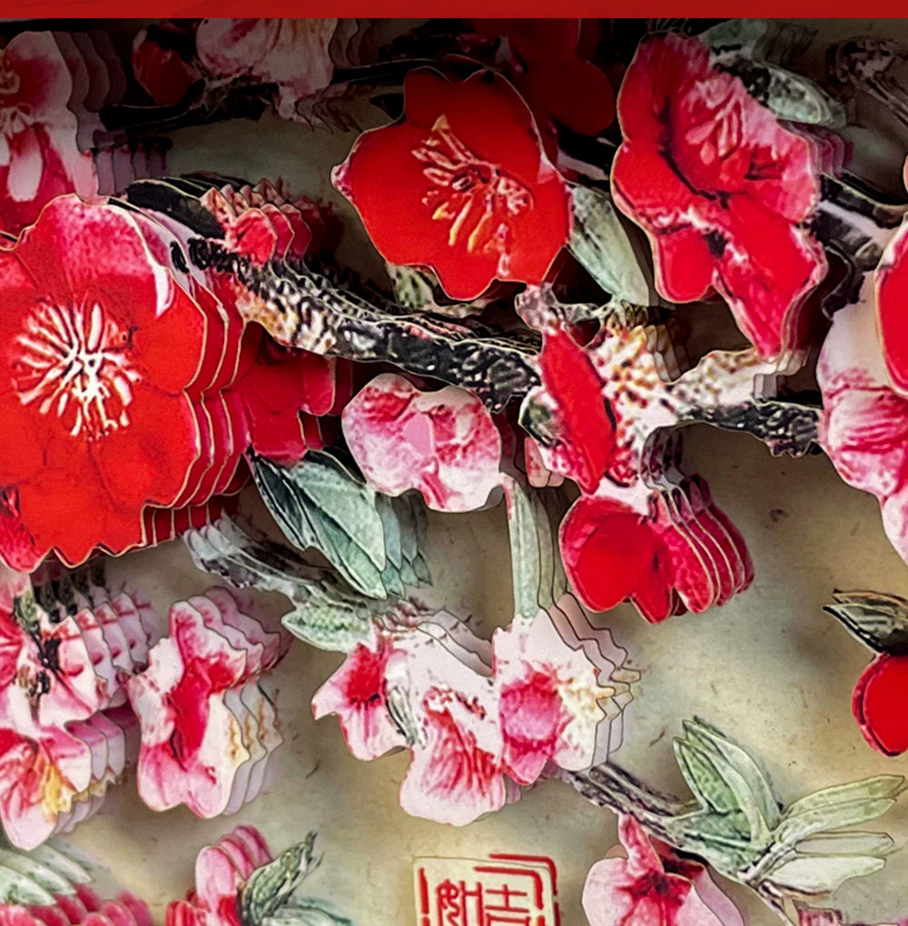 Handcrafted 3D Layered Oriental Paper Art Framed Decor | Plum Blossom & Magpie Paper-Cutting Artwork