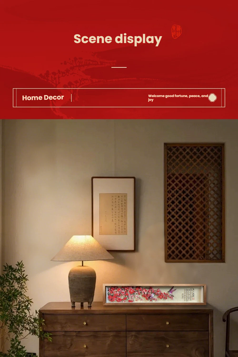 Handcrafted 3D Layered Oriental Paper Art Framed Decor | Plum Blossom & Magpie Paper-Cutting Artwork