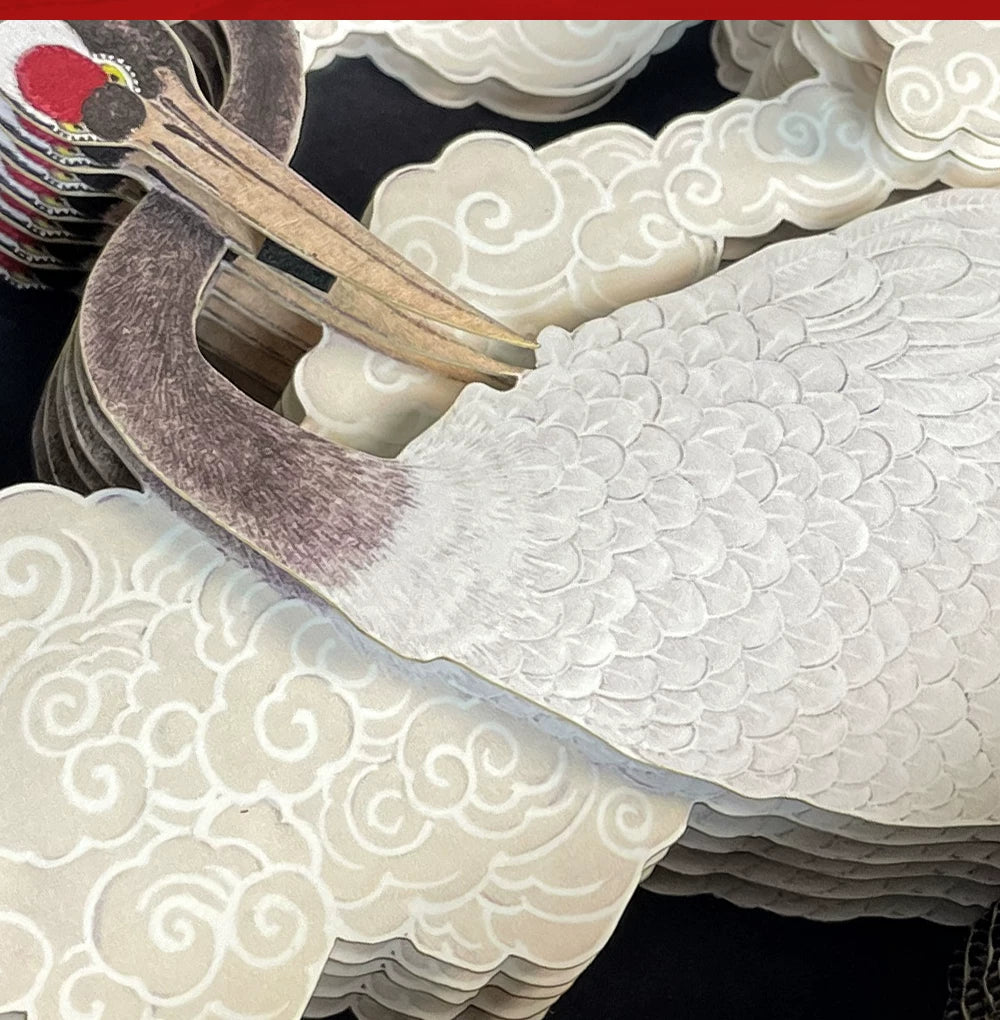 3D Paper Sculpture in an Oriental Artistic Style—Suitable for home décor, corporate gifts, housewarming presents, holiday gifts, and art collections.