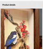 4-Piece Handcrafted 3D Layered Oriental Paper Art Framed Set | Plum, Orchid, Bamboo & Chrysanthemum Paper-Cutting Wall Decor